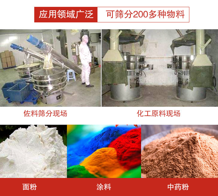 不銹鋼振動篩應用領域廣泛可篩分200多種物料。